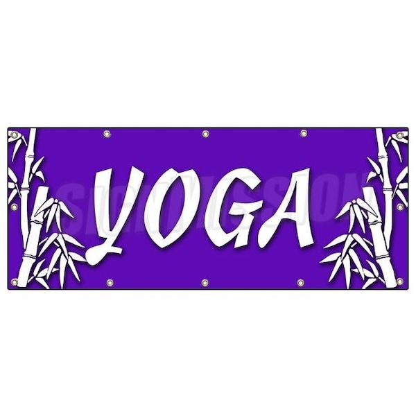 YOGA BANNER SIGN signs mat pants clothes bikram relaxation therapy